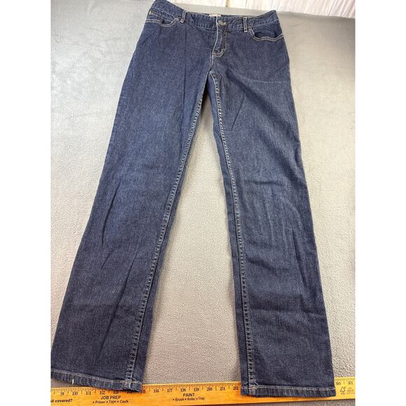J. Jill JEAN LOT of 2 Women's Size 6‎ Blue Dark Wash Denim Slim Leg & Skinny - Picture 6 of 11
